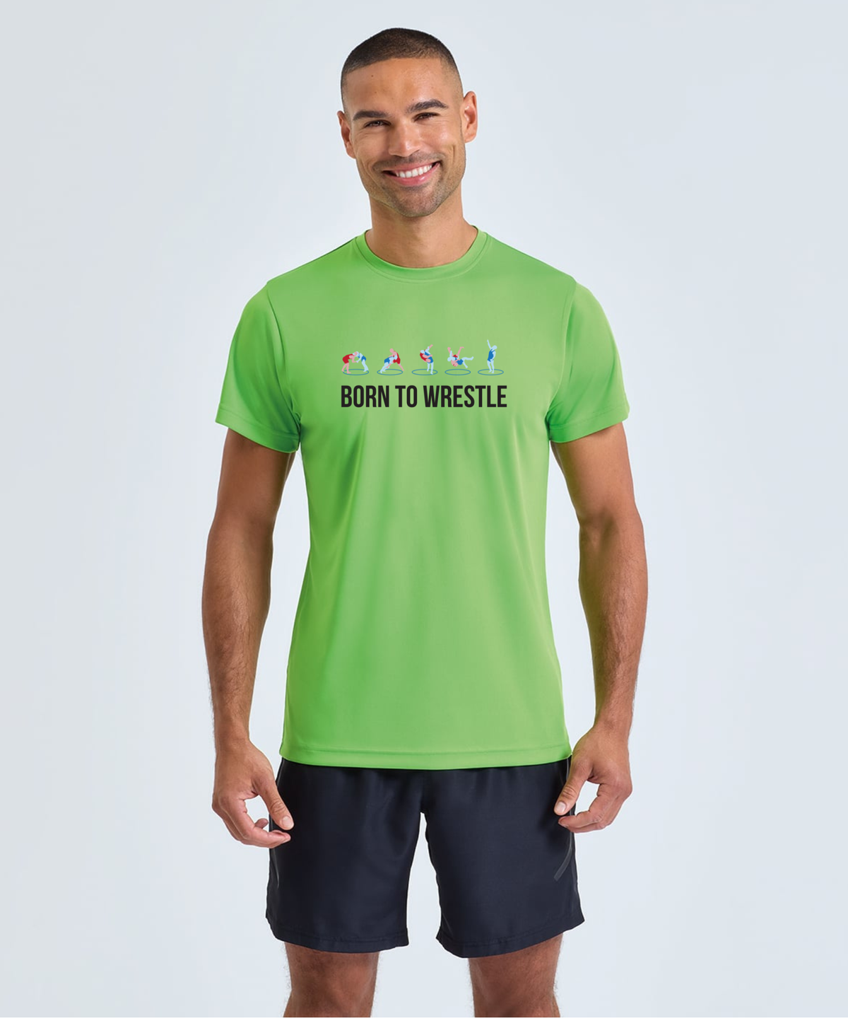 Trainings T-Shirt - Herren - Born To Wrestling - Freestyle