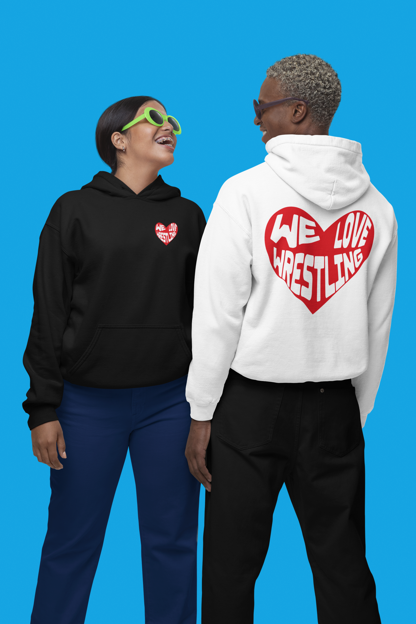 We Love Wrestling - beidseitig - Premium Hoodie