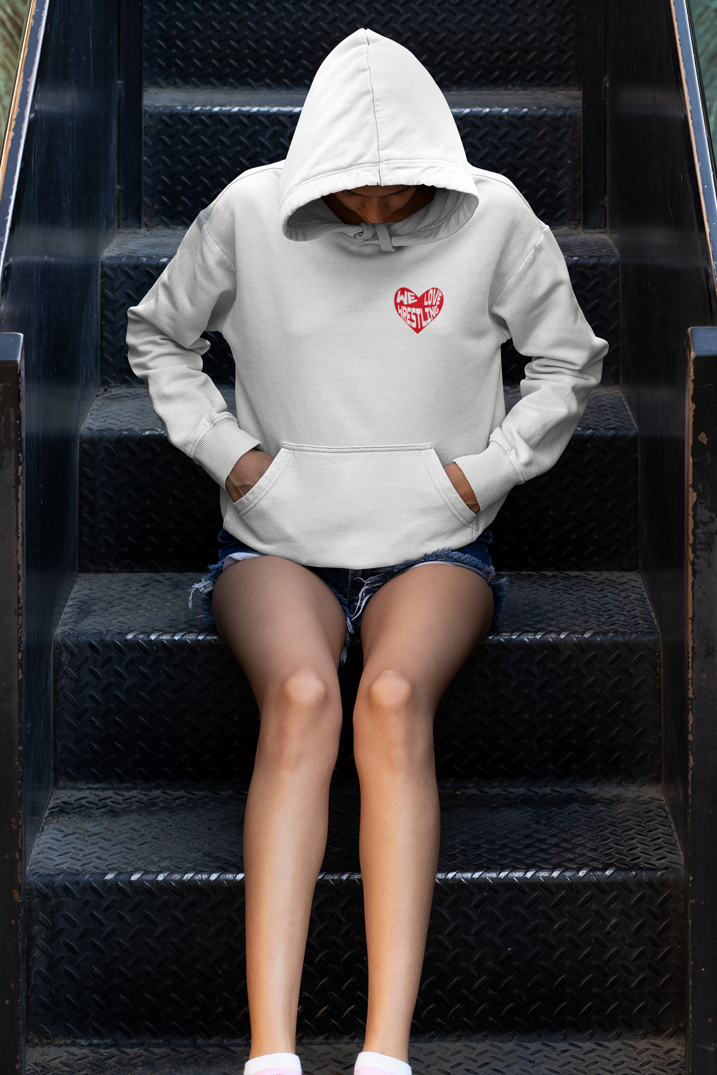 We Love Wrestling - einseitig - Premium Hoodie