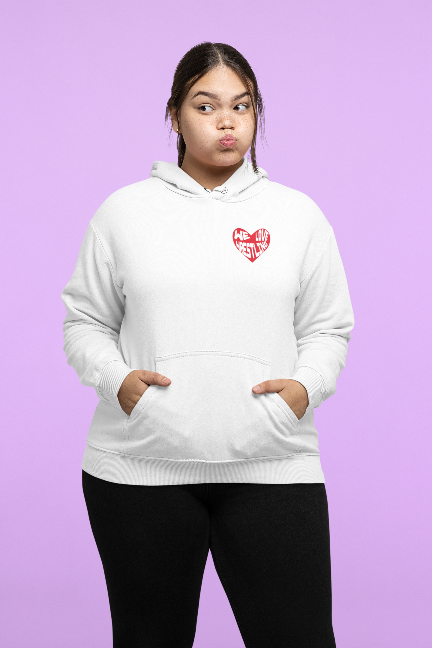 We Love Wrestling - einseitig - Premium Hoodie